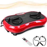 Los mejores  - MVPower Fitness Plataforma de Vibración Ultra Plana Slim con Motor Silencioso | Pantalla LCD + Nivel 120 | Incluye…